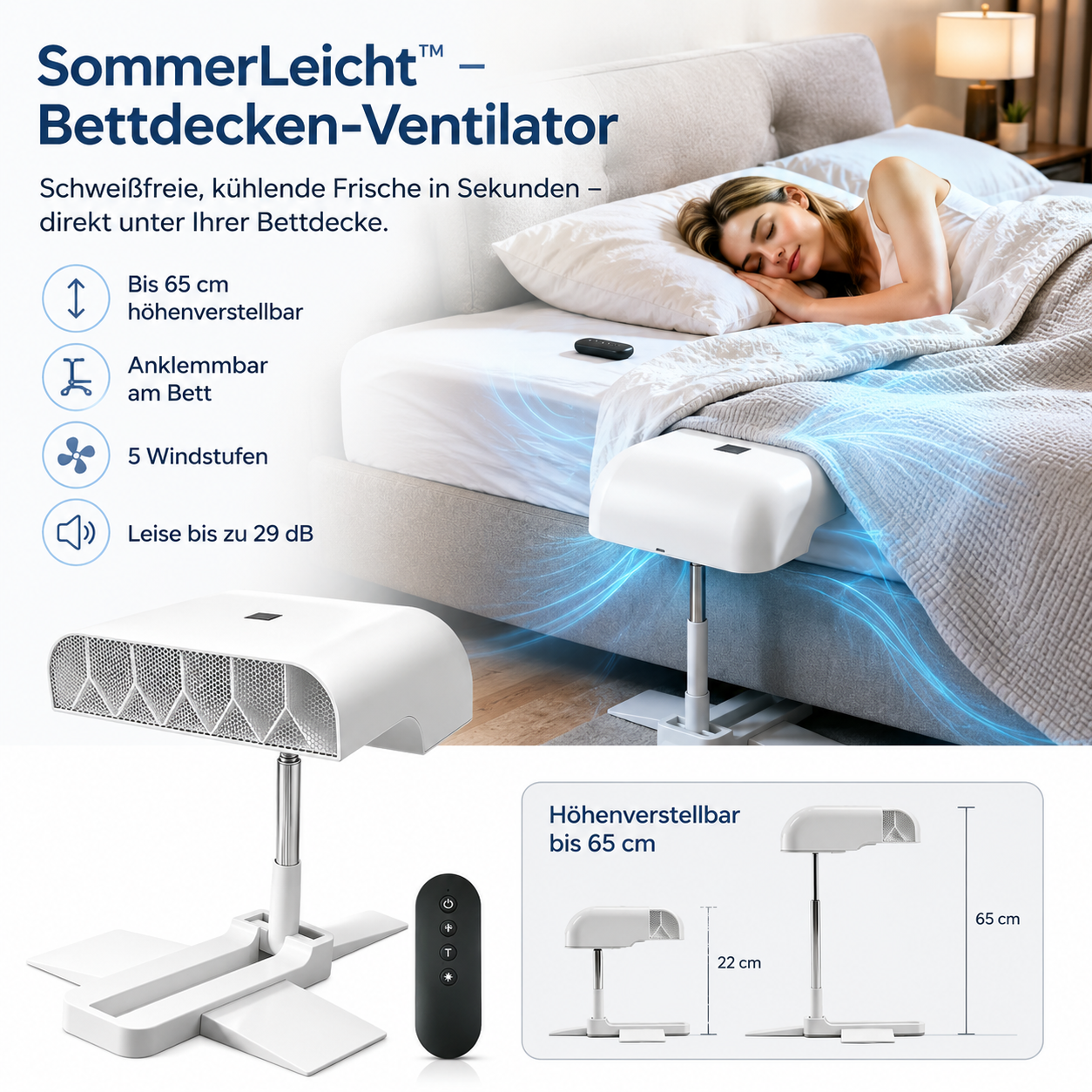 SommerLeicht™ Bettdecken Ventilator - NEU!
