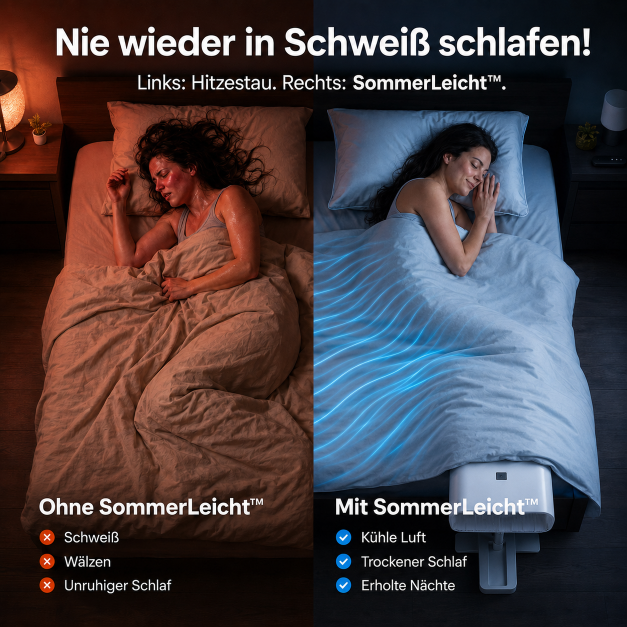 SommerLeicht™ Bettdecken Ventilator - NEU!