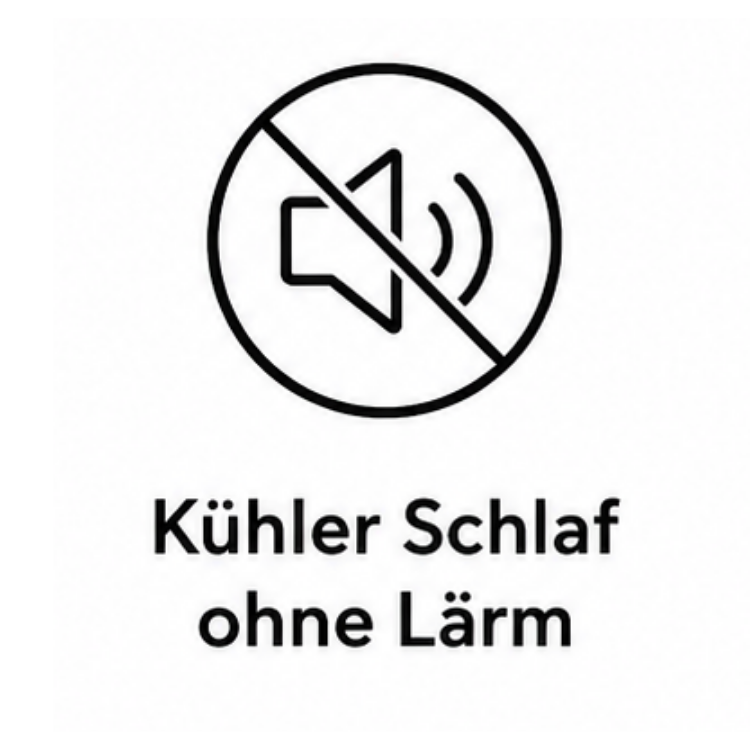 <h4><strong>KÜHLER SCHLAF OHNE LÄRM,</strong></h4><h4><strong> KLIMA ODER ZUGLUFT</strong></h4>